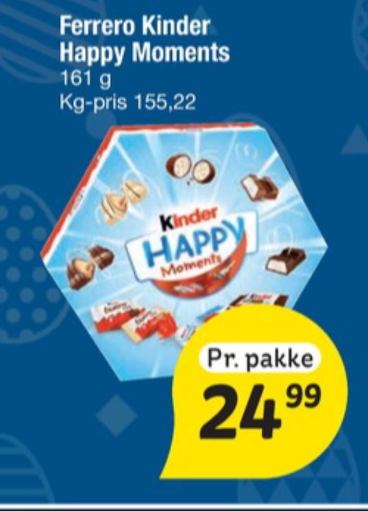 Kinder Happy Moments, Chokolade