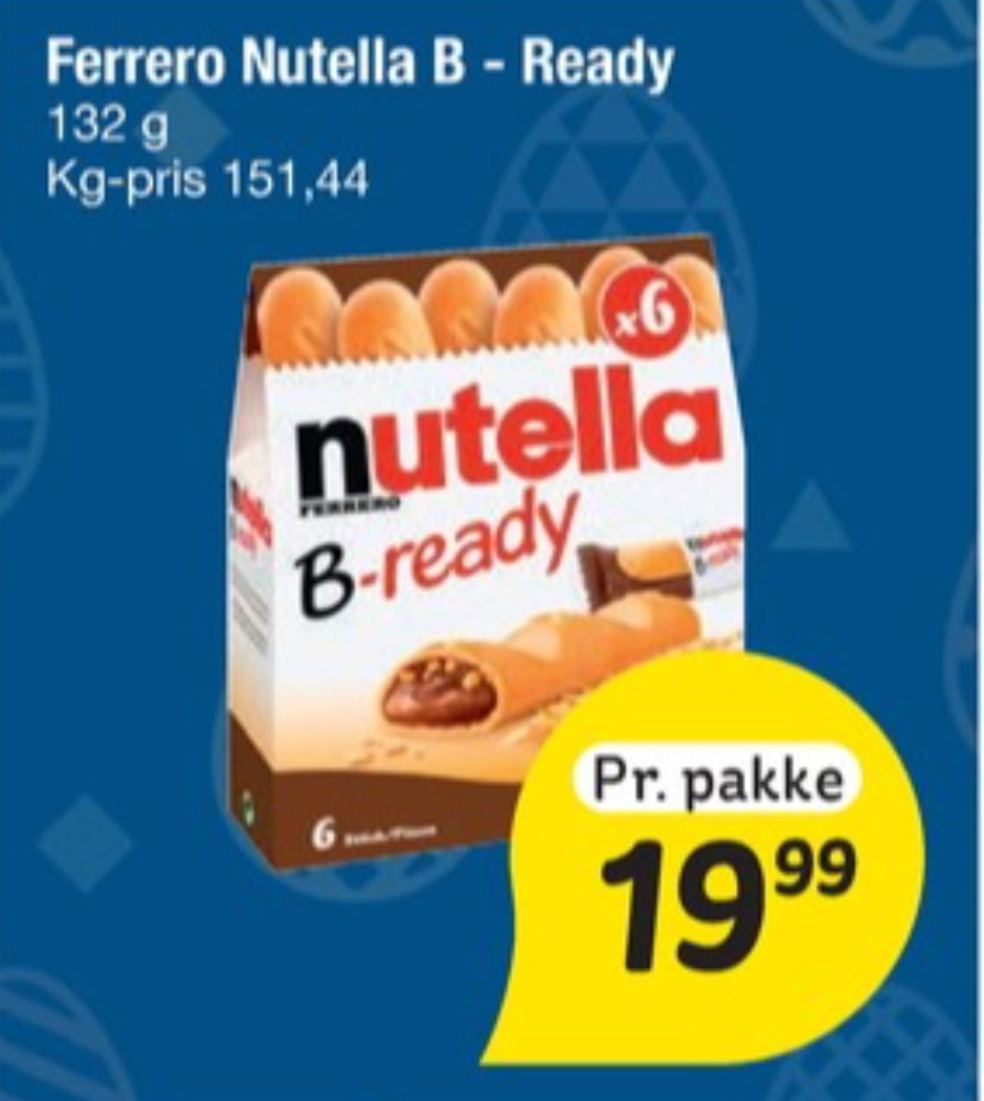 Nutella B-ready, Chokoladestænger
