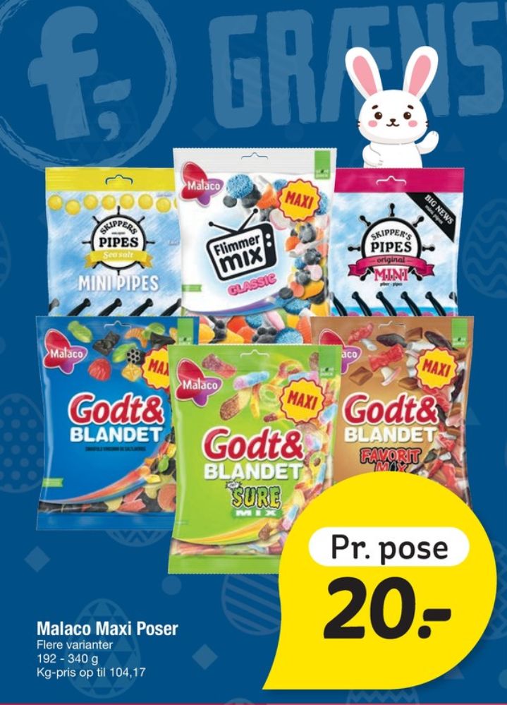 Malaco Godt & Blandet, Slikpose Favorit Mix