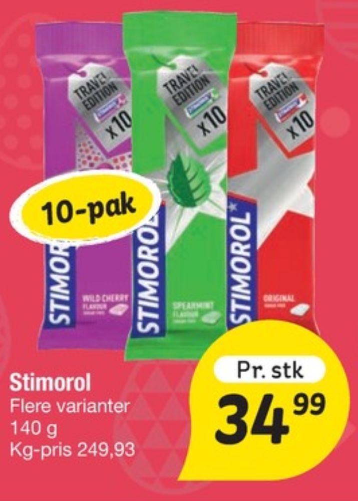 Stimorol, Tyggegummi Spearmint