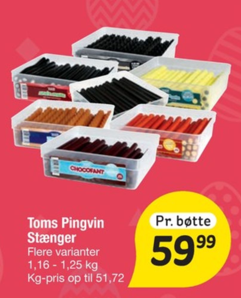 Toms Pingvin Heksehyl, Slikstænger