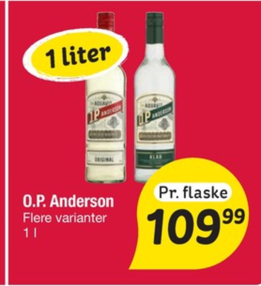 OP Anderson Klar Krydret, Akvavit