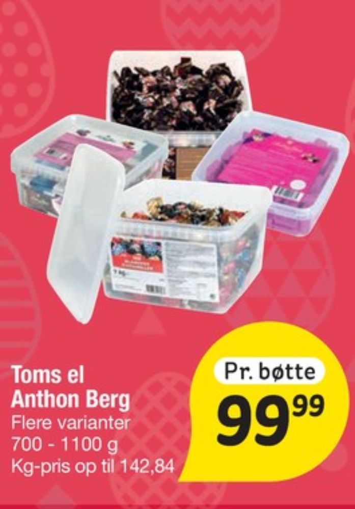 Toms Guldkarameller, Karameller