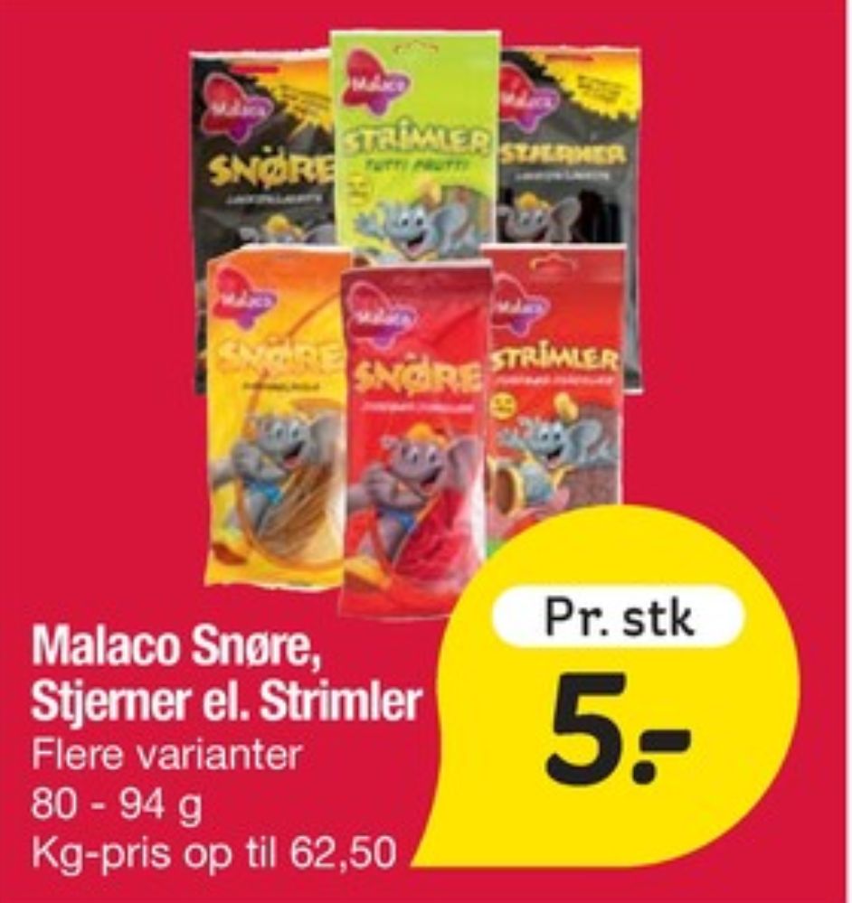 Malaco, Sliksnører Karamel 