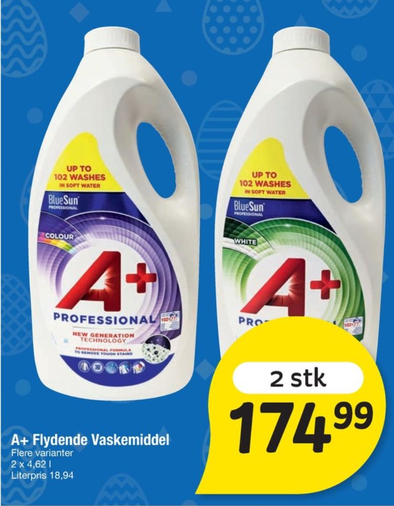 A+, Vaskemiddel-flydende