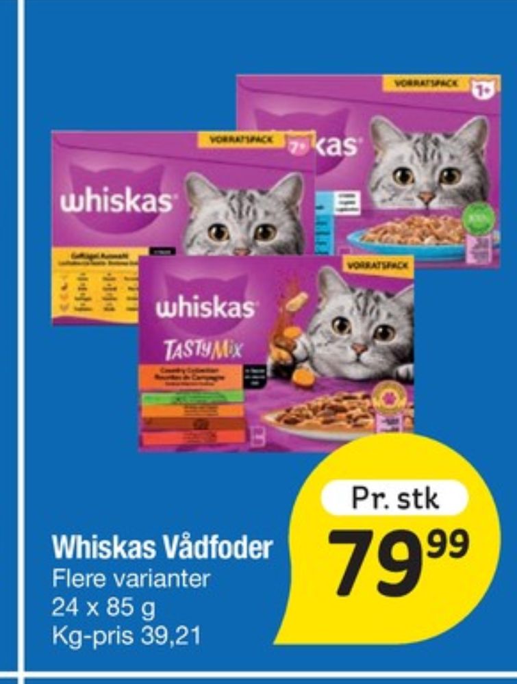 Whiskas, Kattefoder