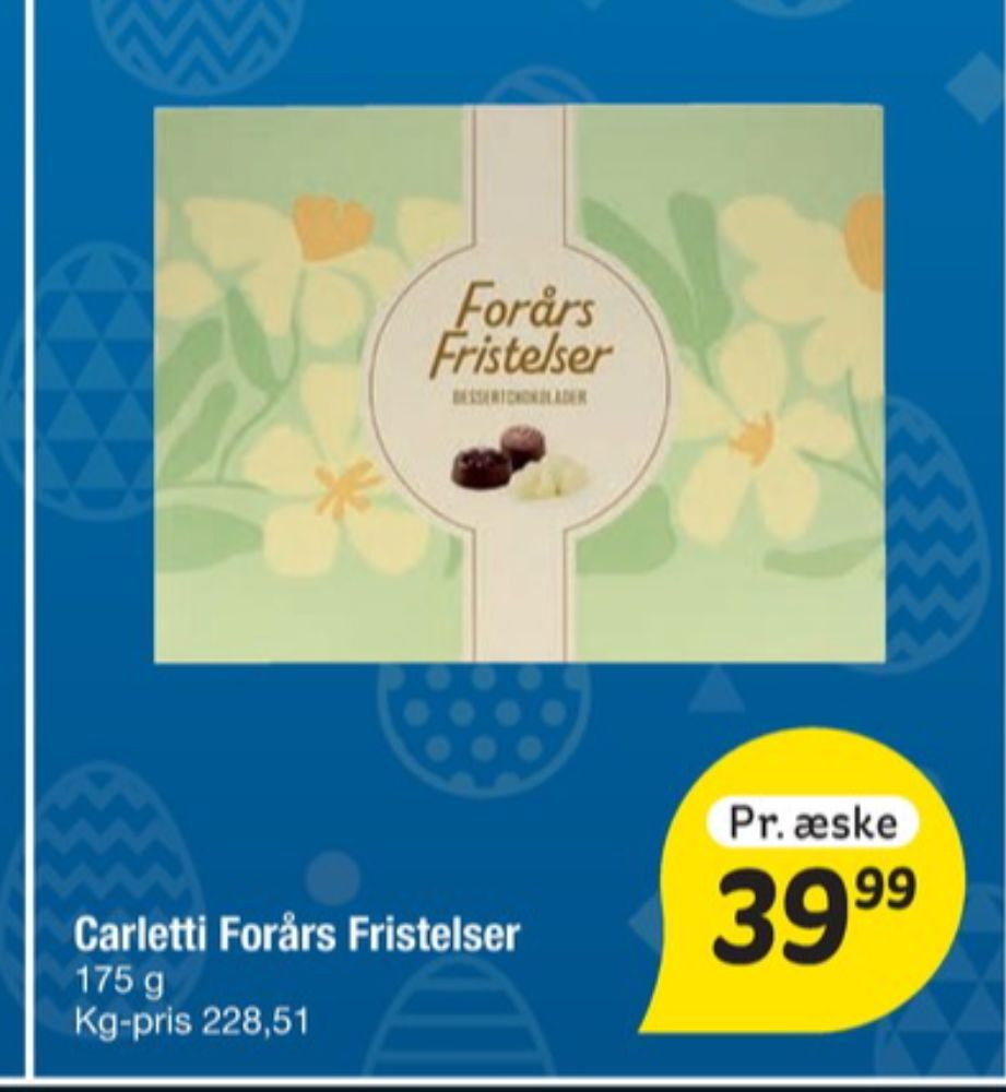 Carletti Forårsfristelser, Dessertchokolade
