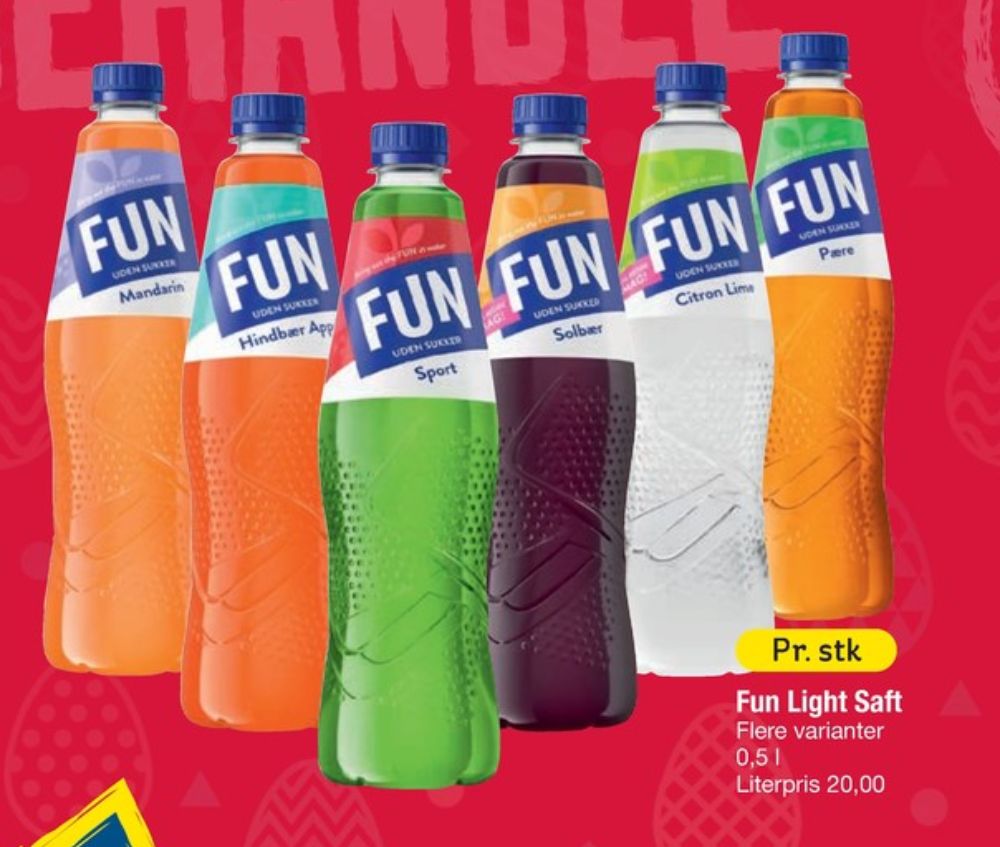 Fun Light, Hindbær & Orange Læskedrik