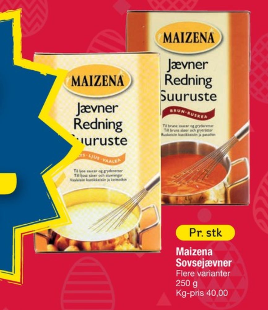 Maizena, Saucejævner