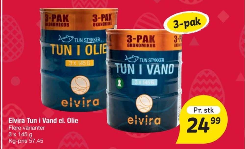 Elvira, Tun i olie