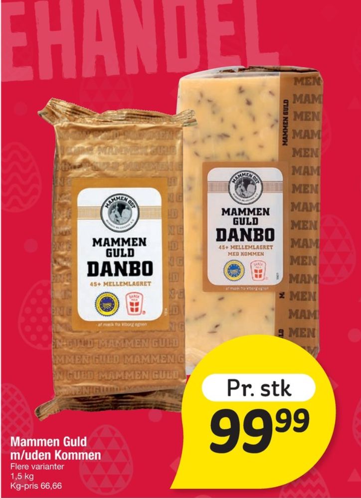 Mammen, Skæreost Danbo Guld Mellemlagret