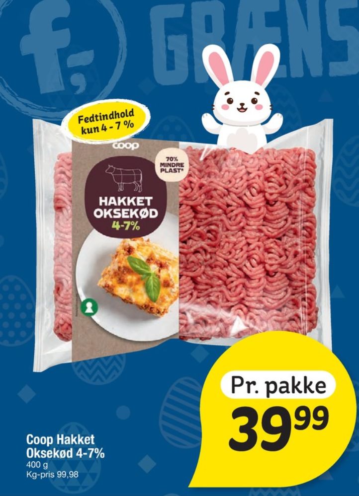 Coop, Hakket oksekød 4-7%