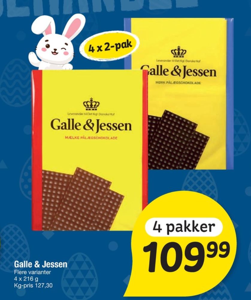 Galle & Jessen, Pålægschokolade Mørk