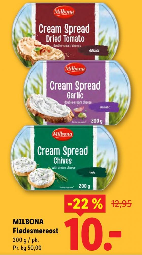 Milbona, Flødeost Chives