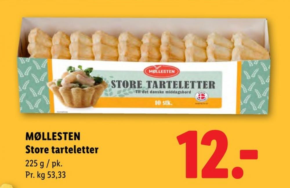 Møllesten, Tarteletter