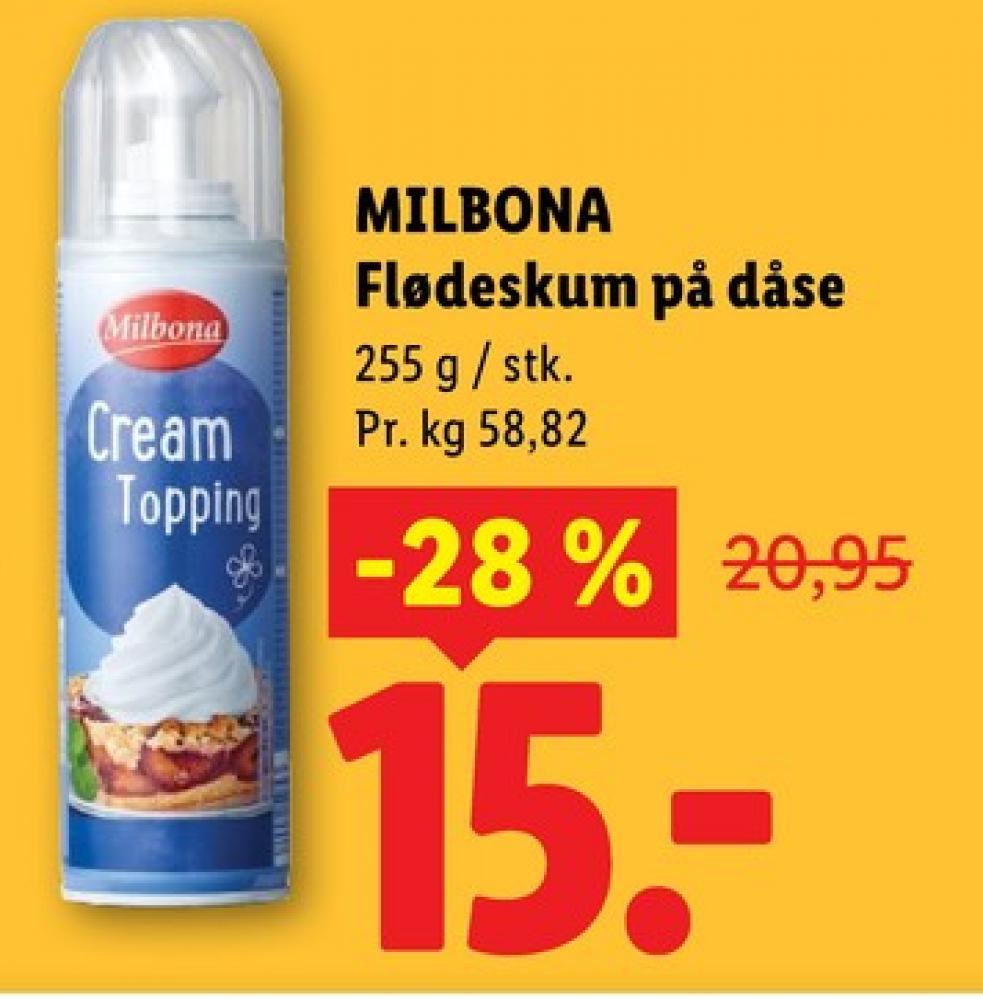 Milbona, Flødeskum
