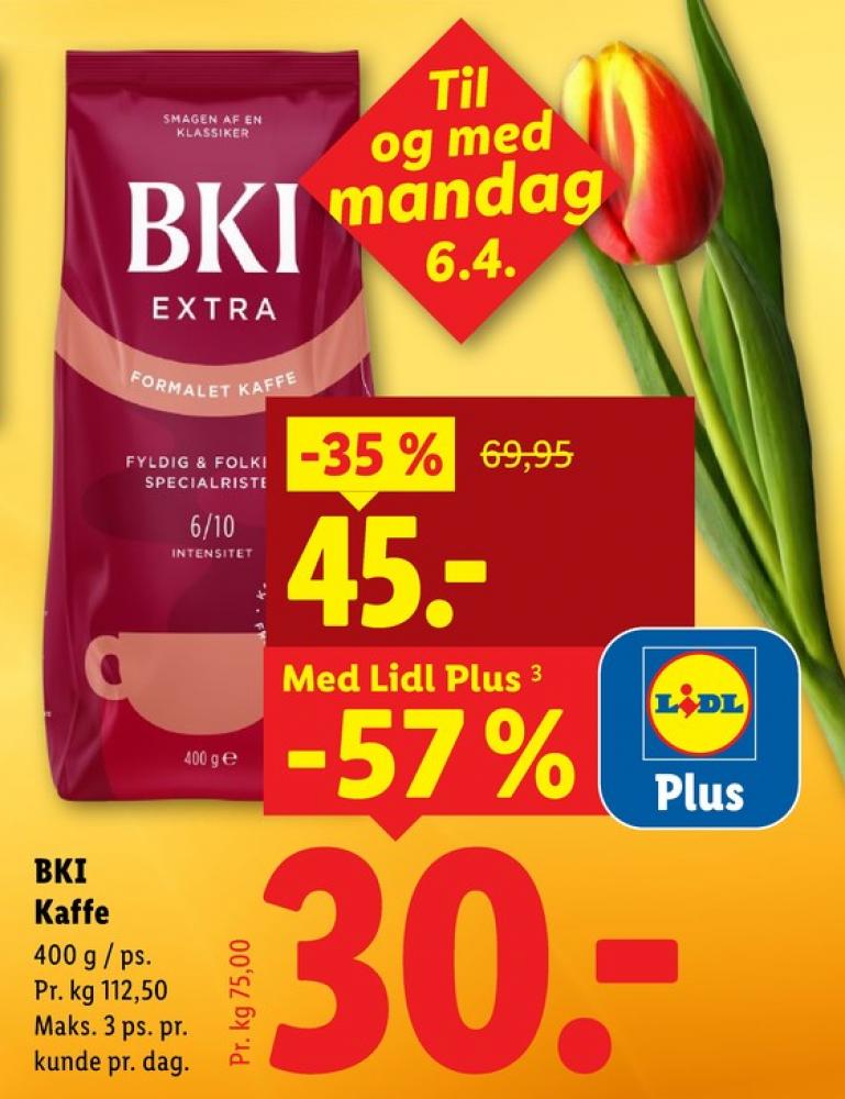 BKI Extra Specialristet, Kaffe Formalet