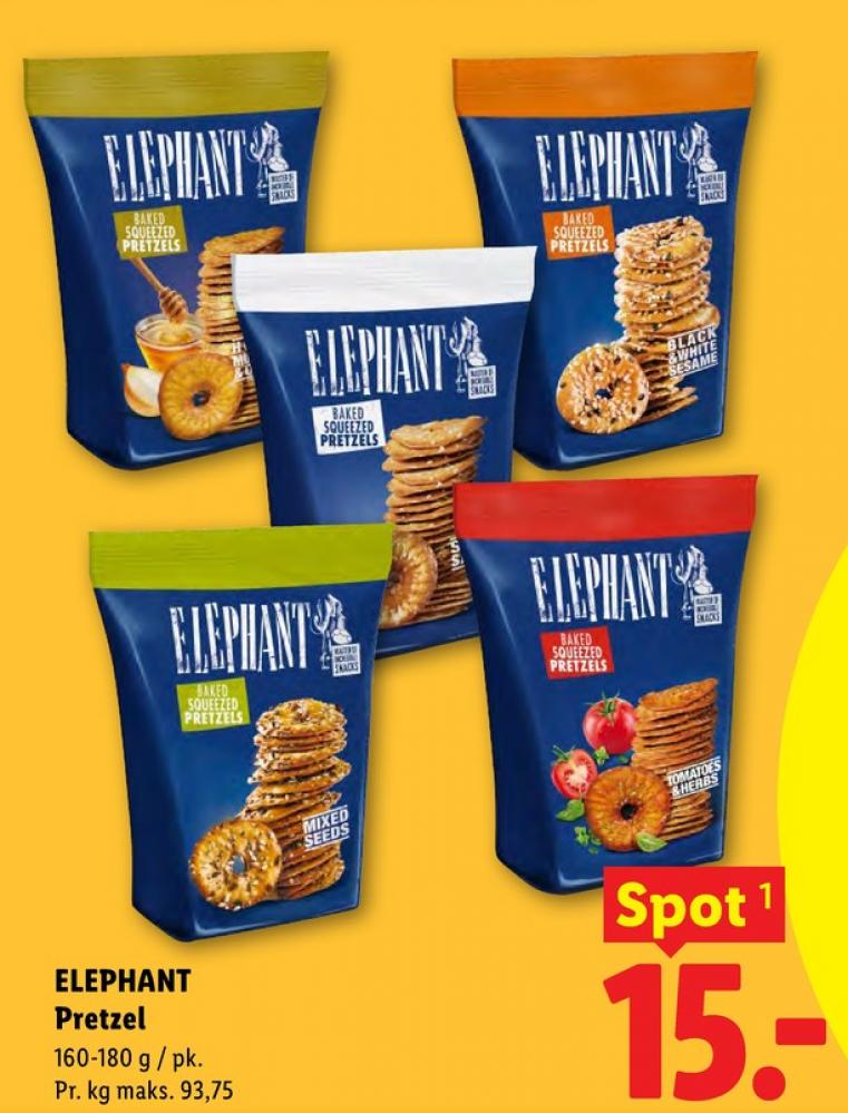Elephant, Pretzels Black & White Sesame