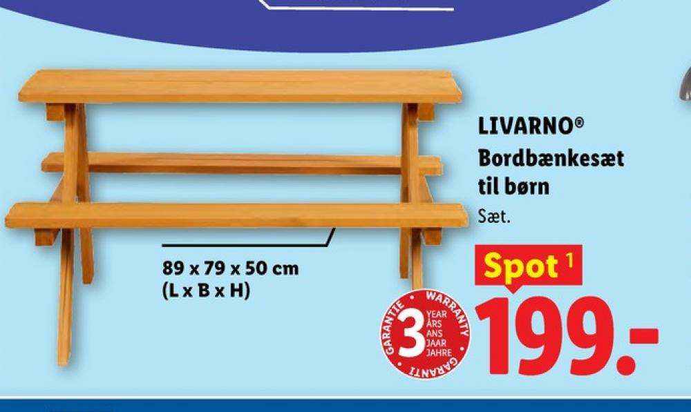 Livarno, Bord/Bænkesæt