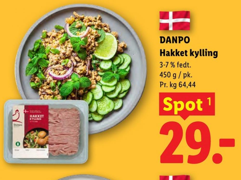 Danpo, Hakket kylling 3-7%