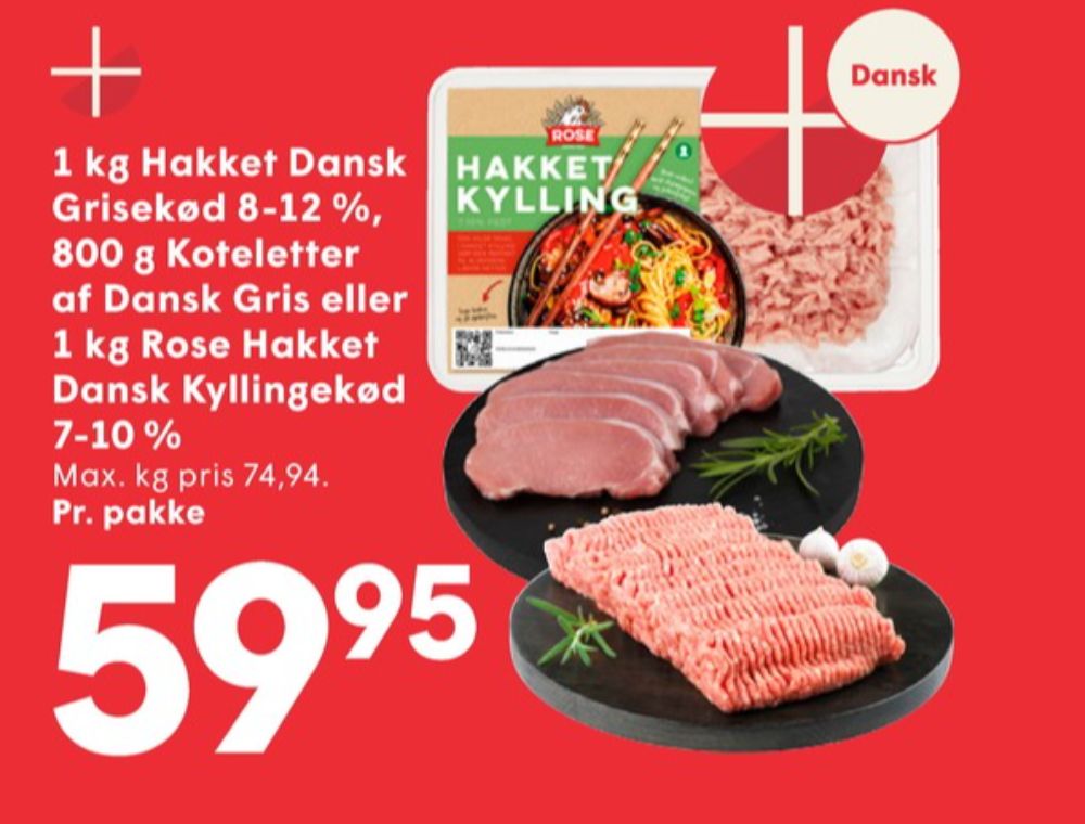 Rose, Hakket kylling 7-10%