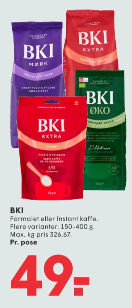 BKI Mørk, Kaffe Formalet