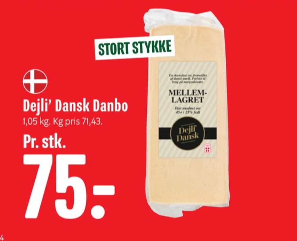 Dejli Dansk, Skæreost Mellemlagret