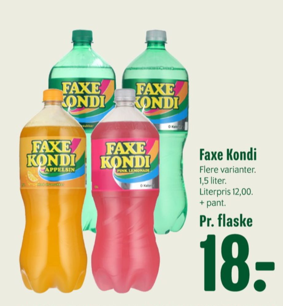 Faxe Kondi 0 Kalorier Pink Lemonade, Sportssodavand