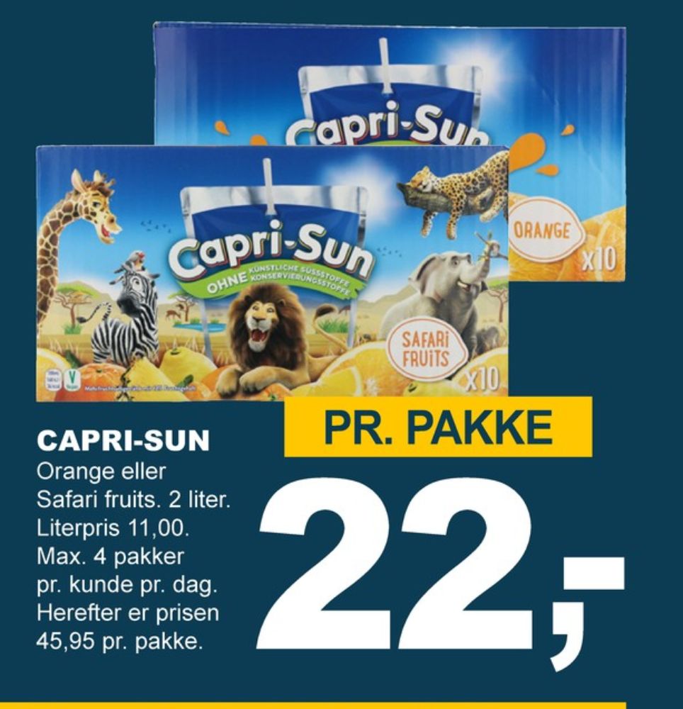 Capri-Sun, Frugtdrik Safari Fruits