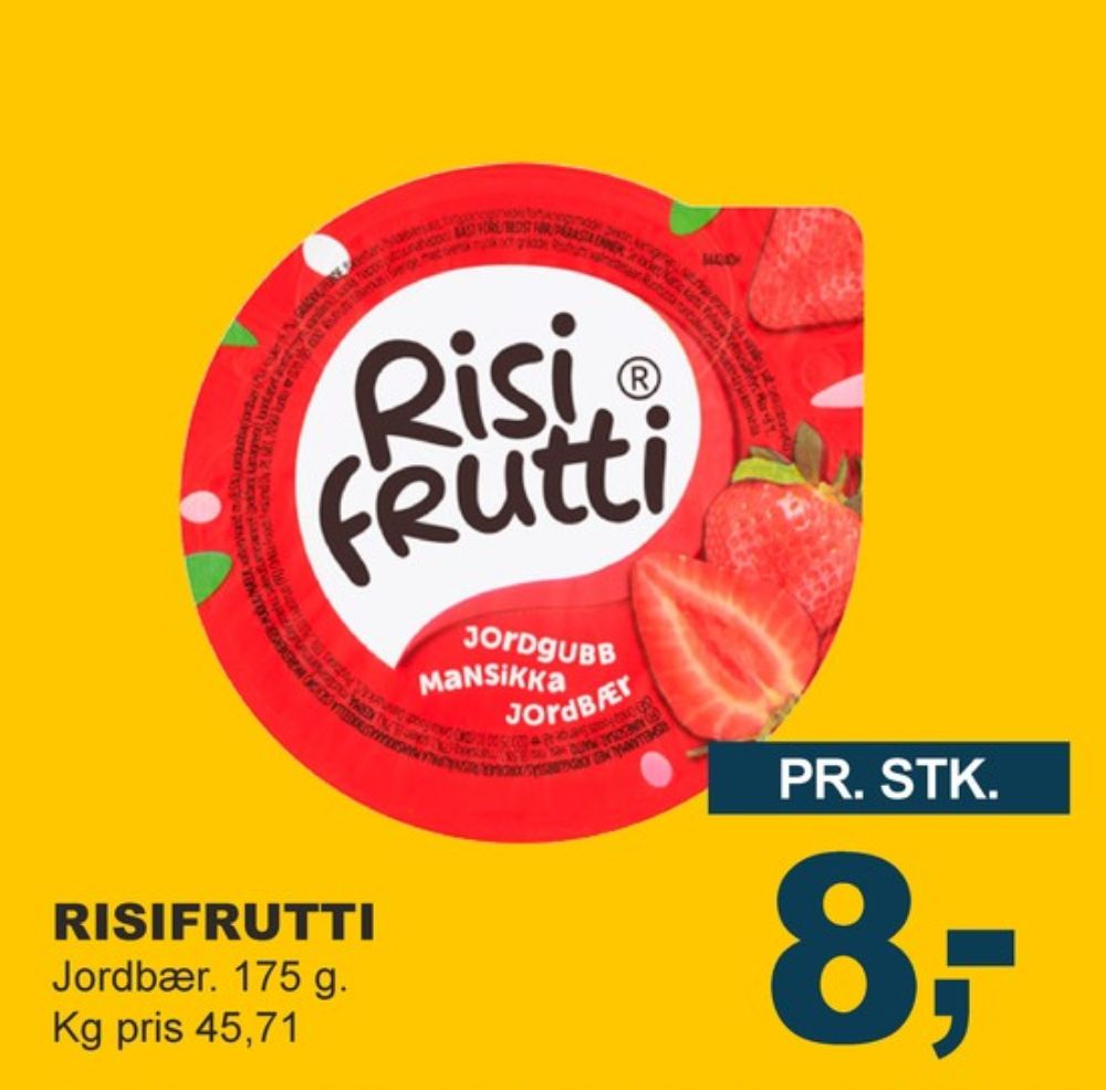 RisiFrutti, Risdessert Jordbær