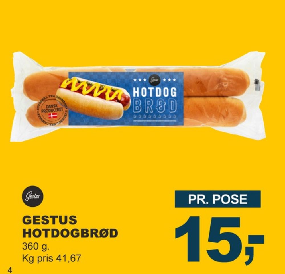 Gestus, Hotdogbrød