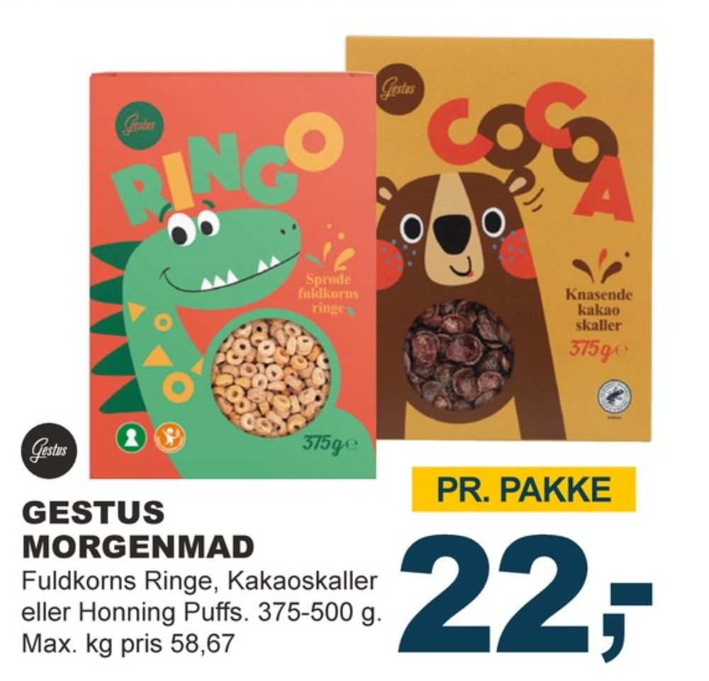 Gestus Honey, Morgenmadsprodukt