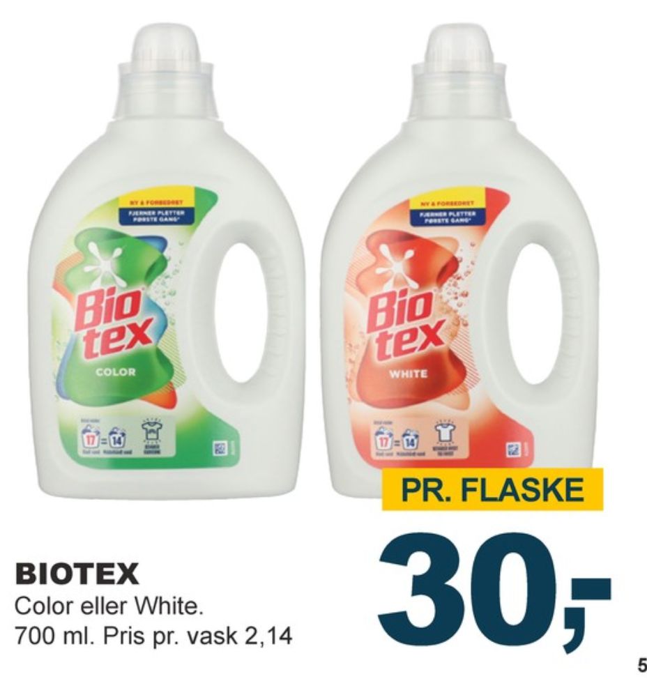 Biotex, Vaskemiddel-flydende