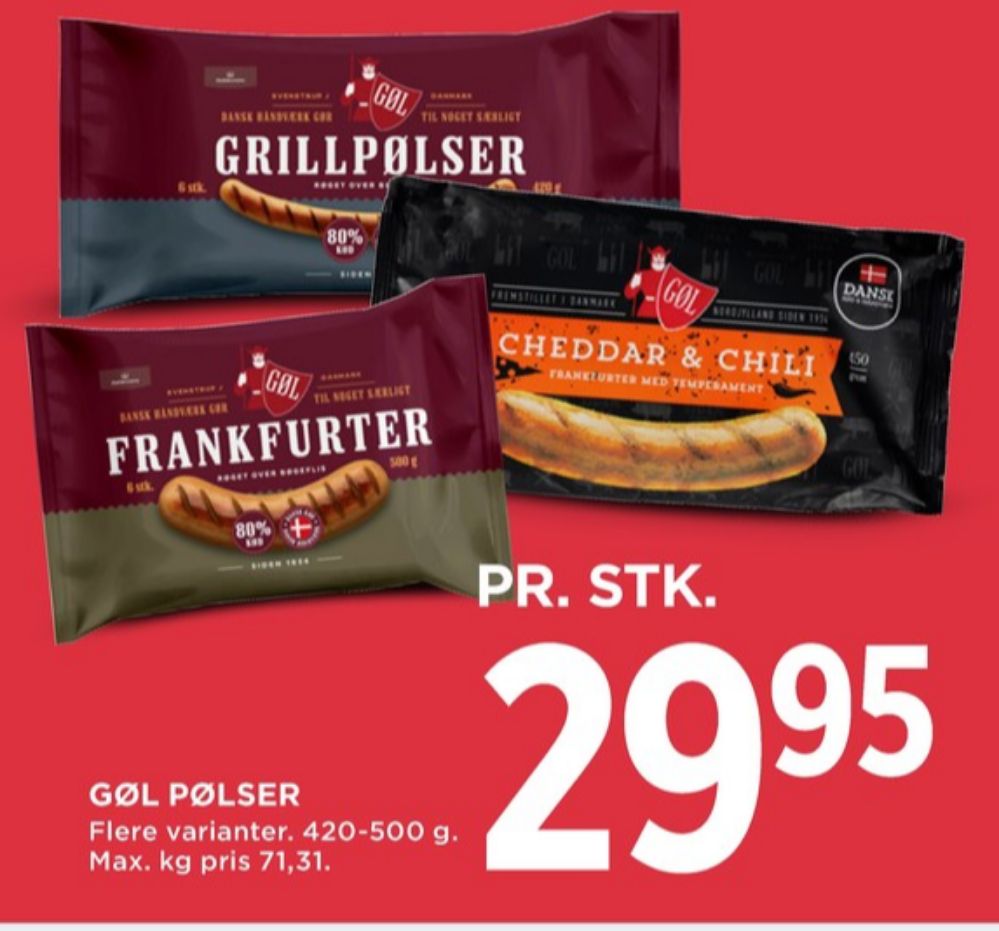 Gøl, Grillpølser