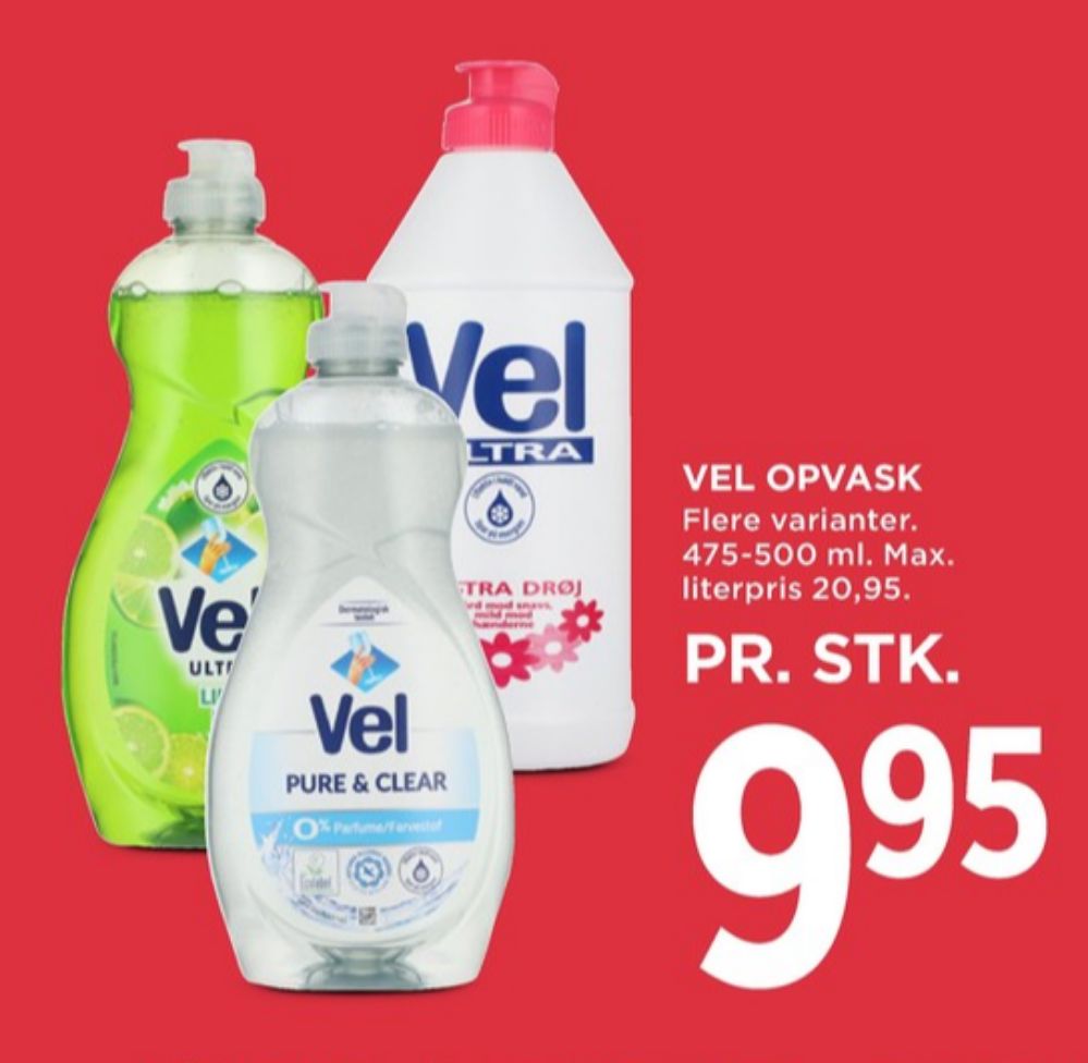 Vel, Opvaskemiddel