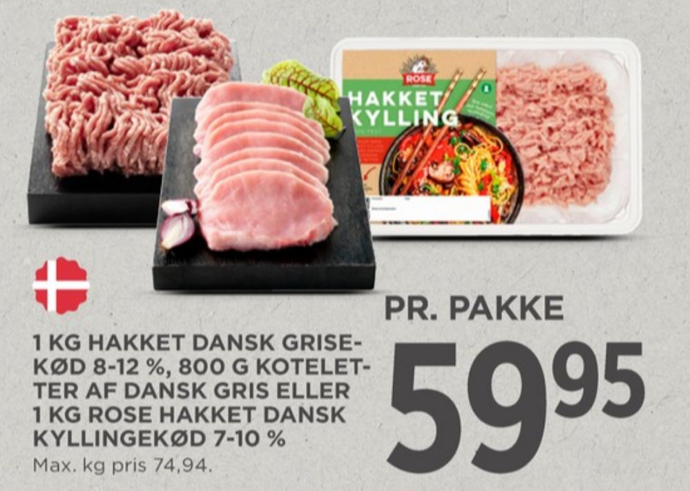 Hakket grisekød 8-12%