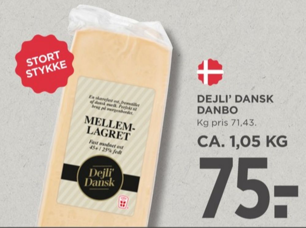 Dejli Dansk, Skæreost Mellemlagret