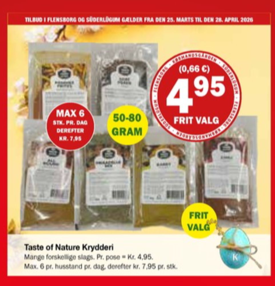 Taste of Nature, Krydderier