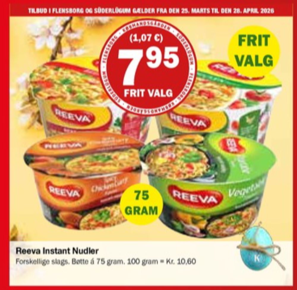 Reeva, Nudler med Grøntsagssmag