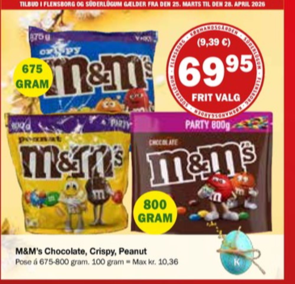 M&Ms, Chokoladepastiller Peanut