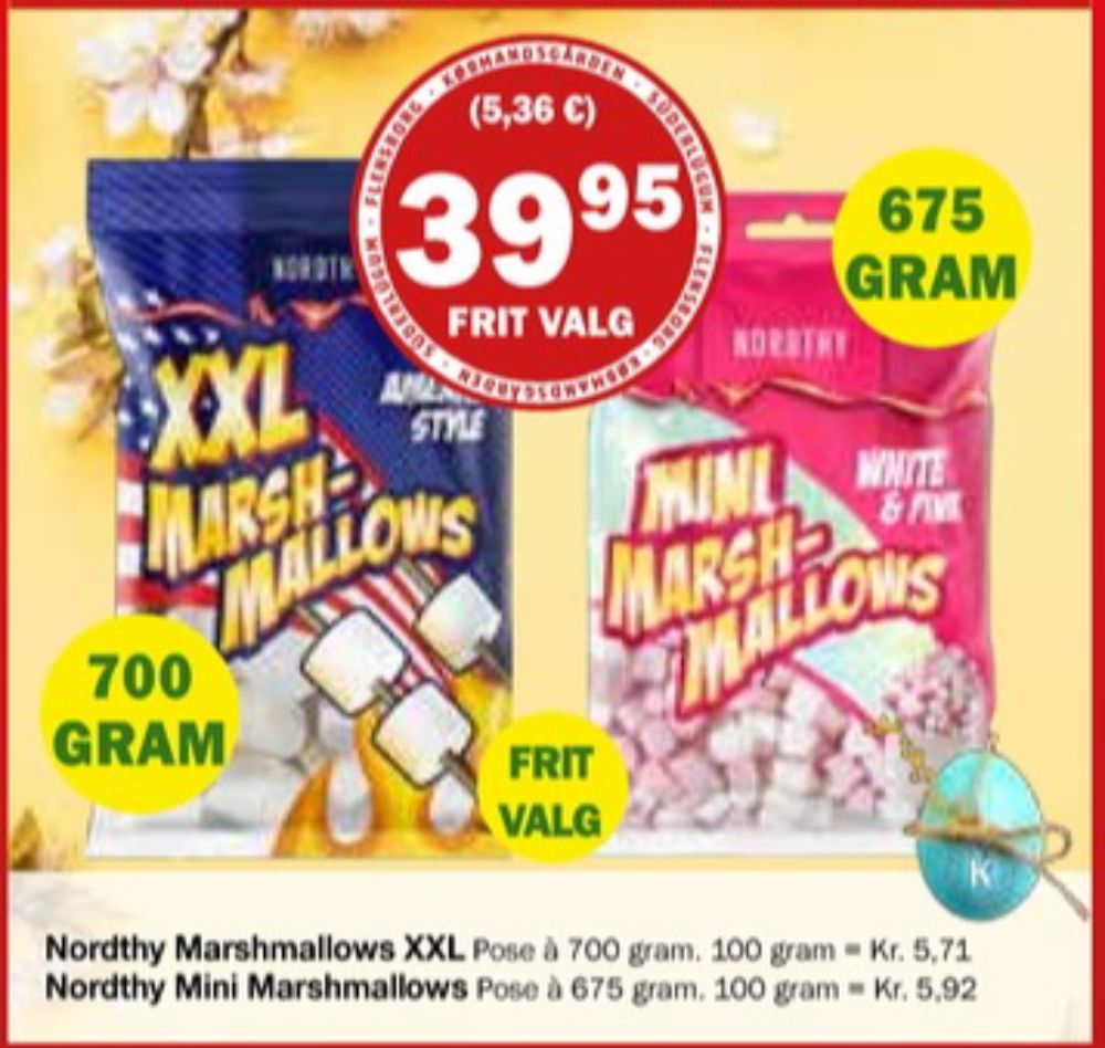 Nordthy Mini Marshmallows, Skum