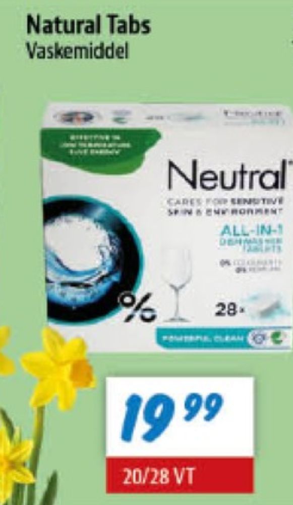 Neutral, Maskinopvask-tabs