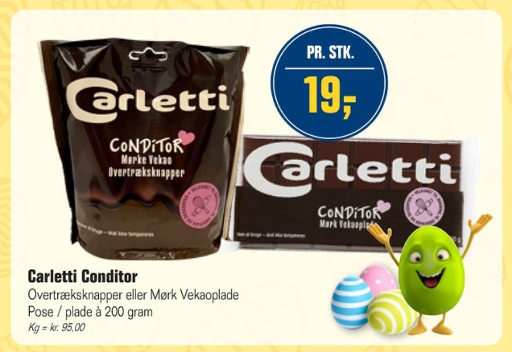 Carletti Conditor, Overtræksknapper Mørk