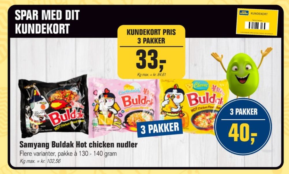 Samyang Buldak, Nudler