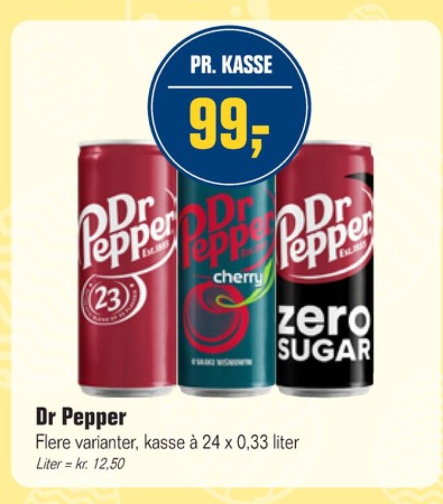 Dr Pepper Zero, Cola 24 pk.