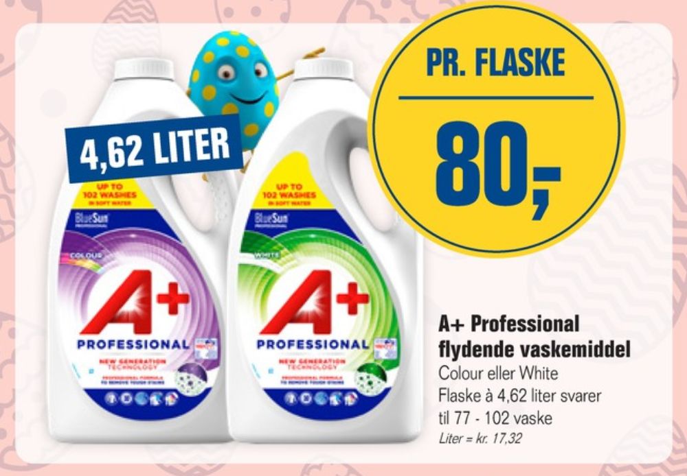 A+, Vaskemiddel-flydende