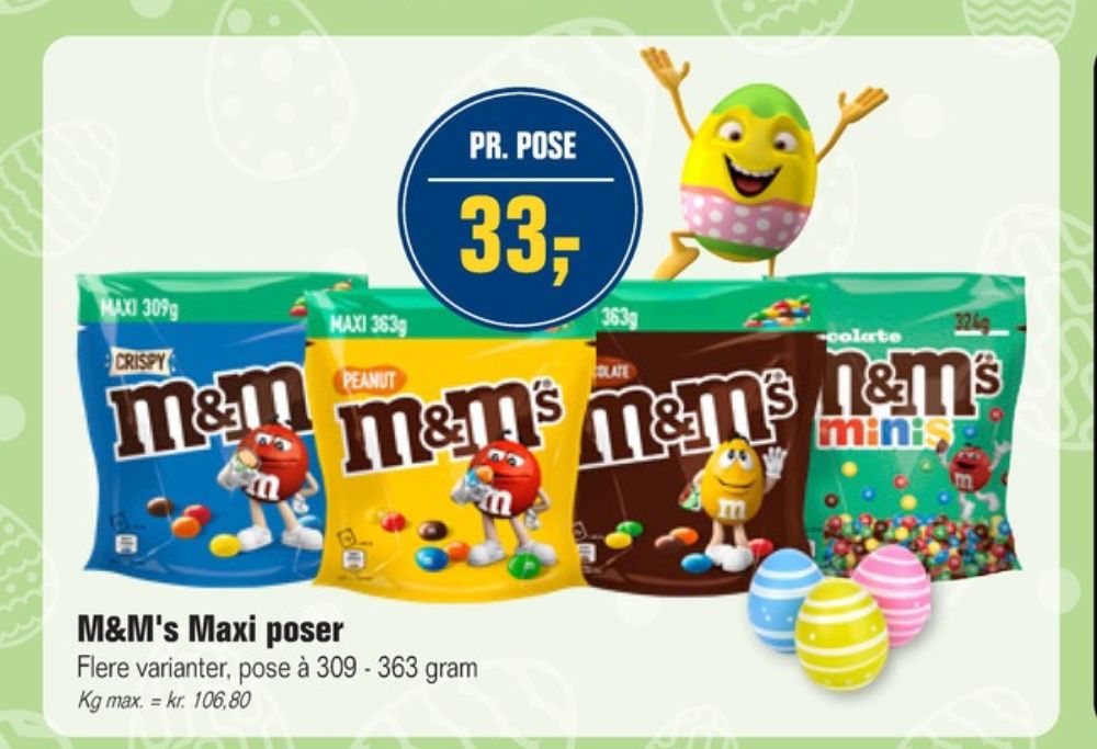 M&Ms, Chokoladepastiller Peanut