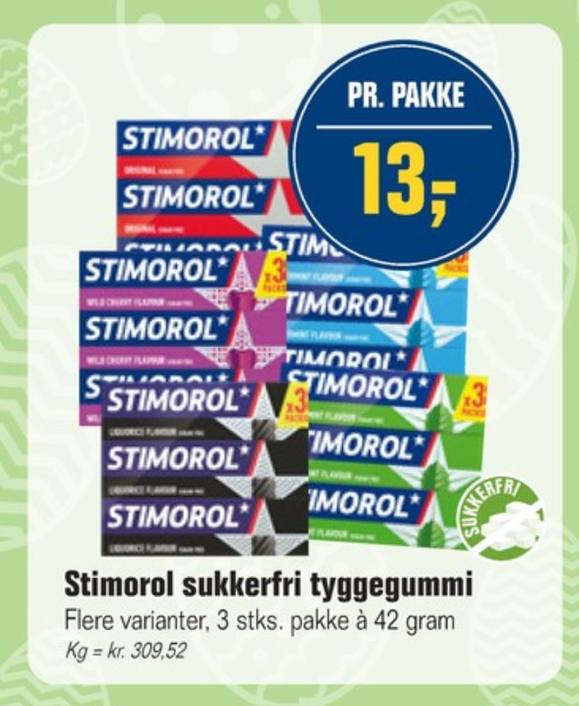 Stimorol, Tyggegummi Menthol & Spearmint