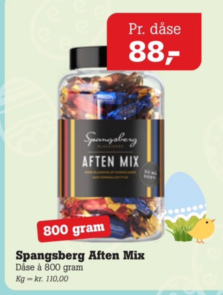 Spangsberg Aften Mix, Dessertchokolade