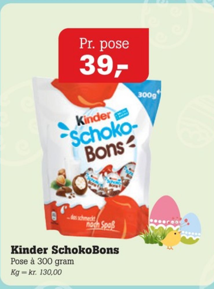Kinder Schoko Bons, Chokoladeposer